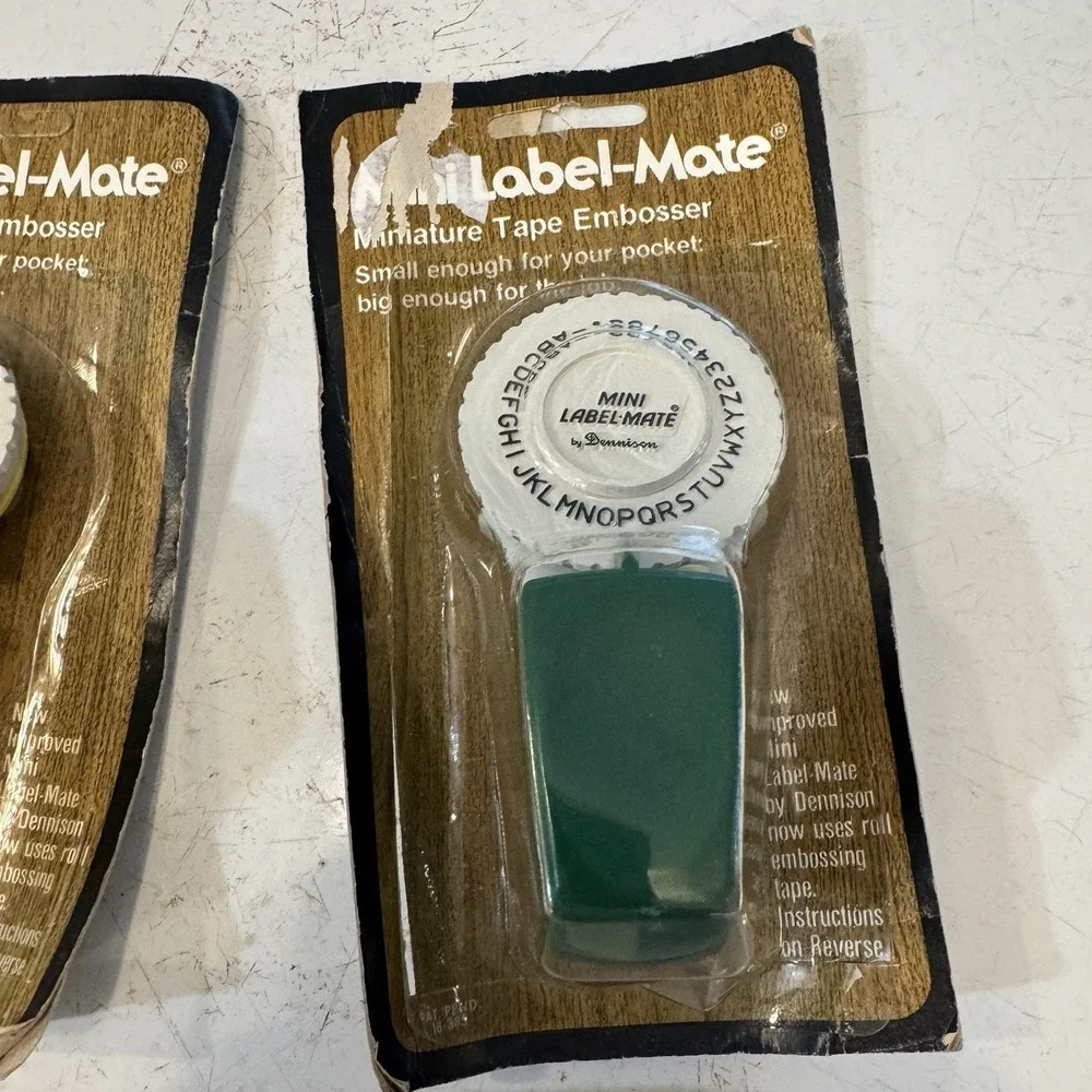 Vintage Rotex Compact  Plastic  Label Maker USA‎ - Sealed Old Stock Set of 3